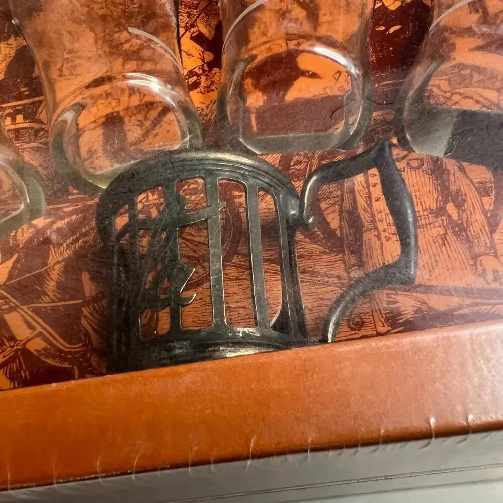 Vintage 1974 Coca-Cola “1890’s Flair Glasses and Pewter Holder” Set – Sealed Box
